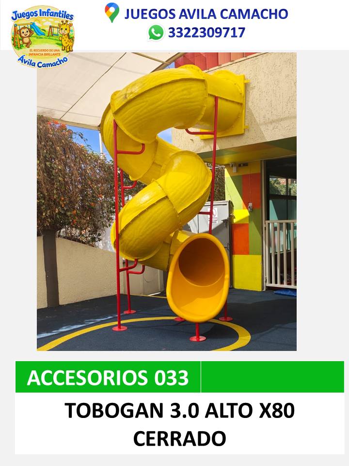 tobogán 3 m de alto x 80